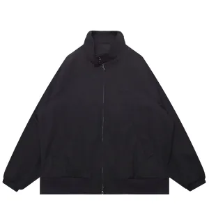 ROUGH WOOL GABARDINE HARRINGTON JACKET