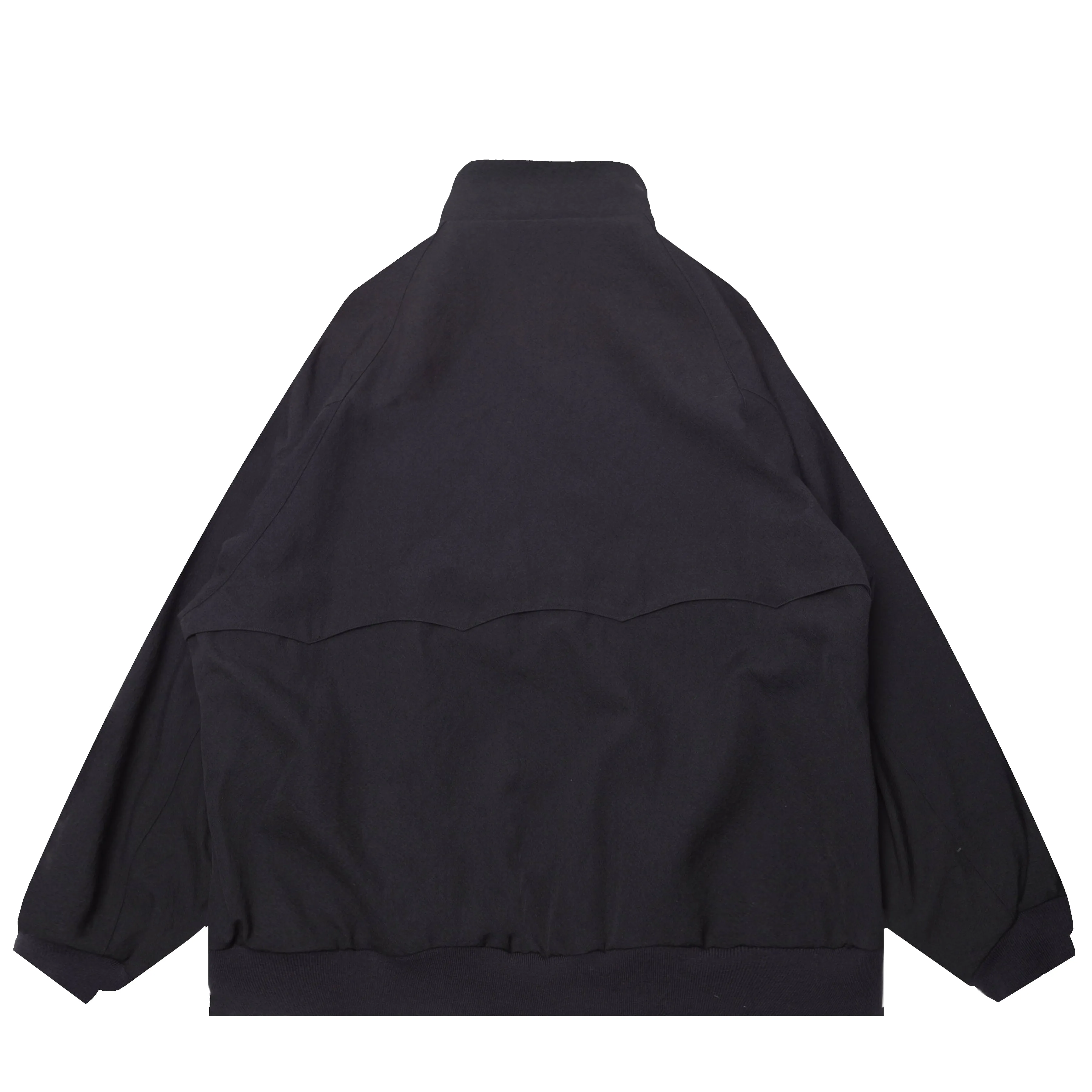 ROUGH WOOL GABARDINE HARRINGTON JACKET