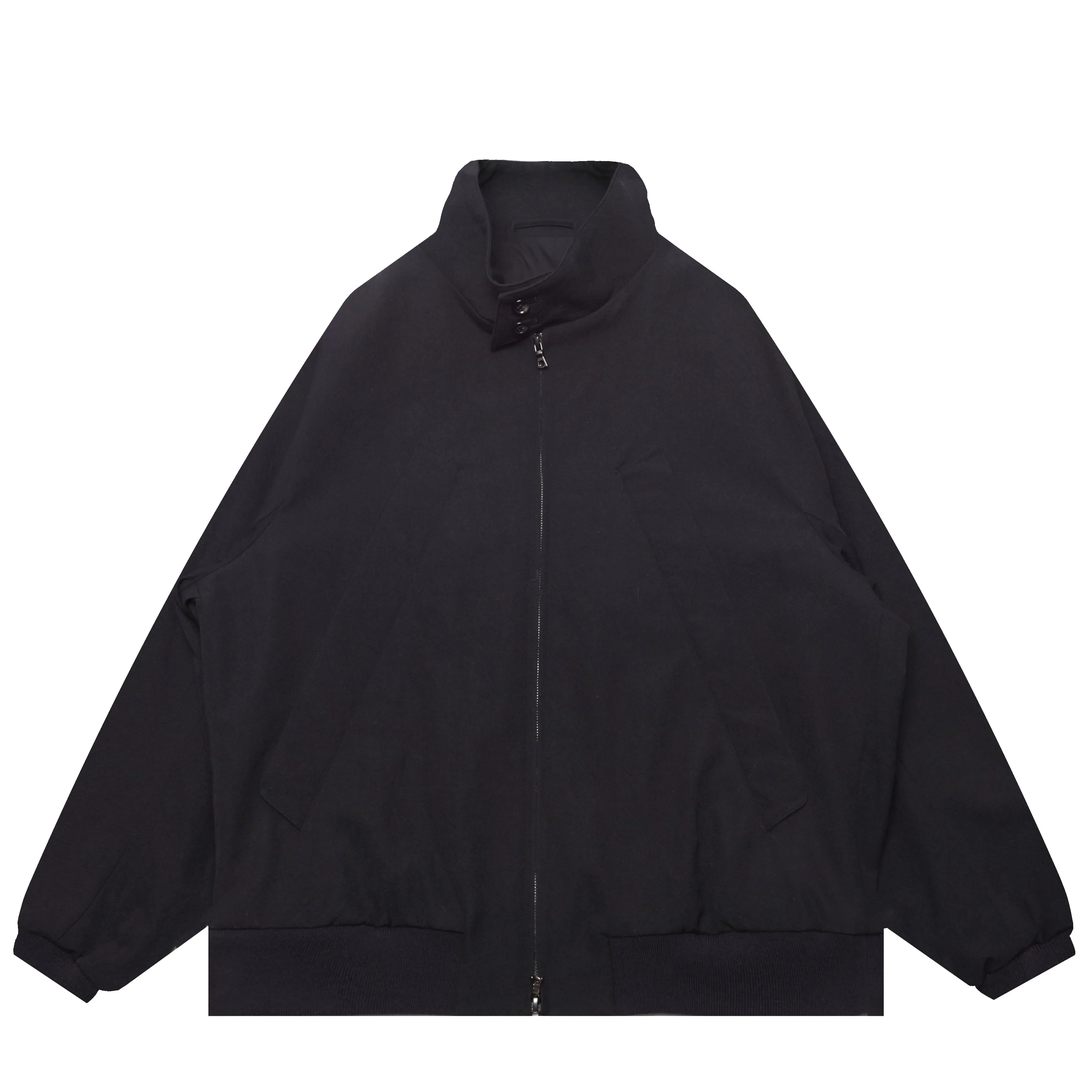 ROUGH WOOL GABARDINE HARRINGTON JACKET