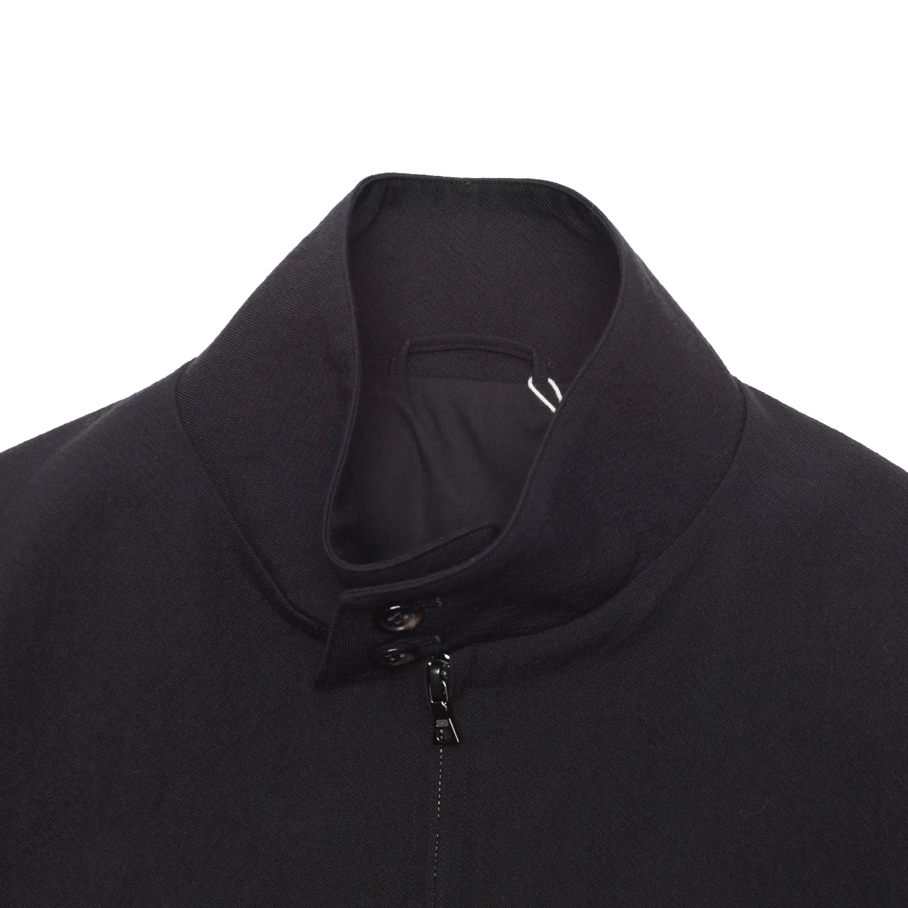 ROUGH WOOL GABARDINE HARRINGTON JACKET