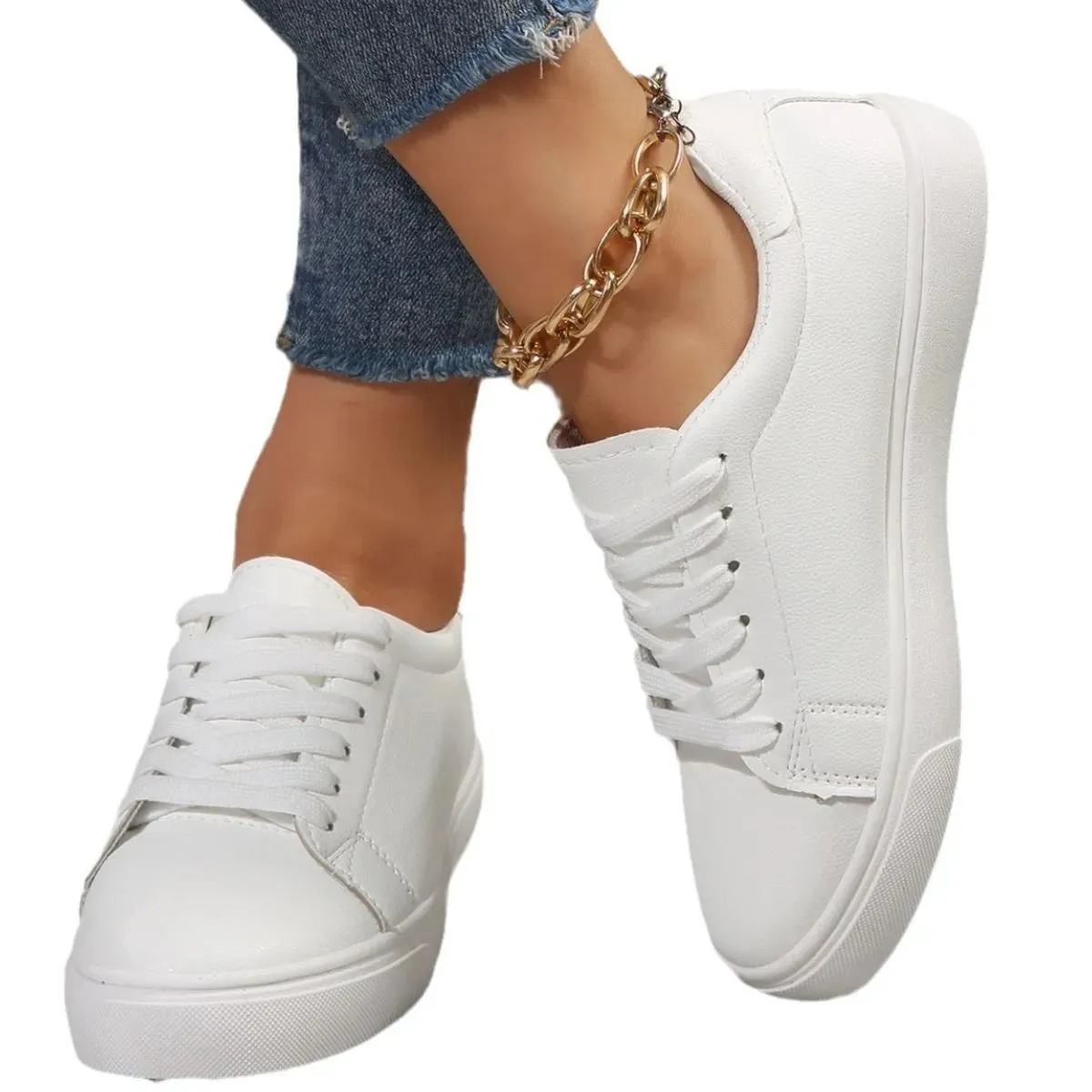 Round Toe Platform Sneakers