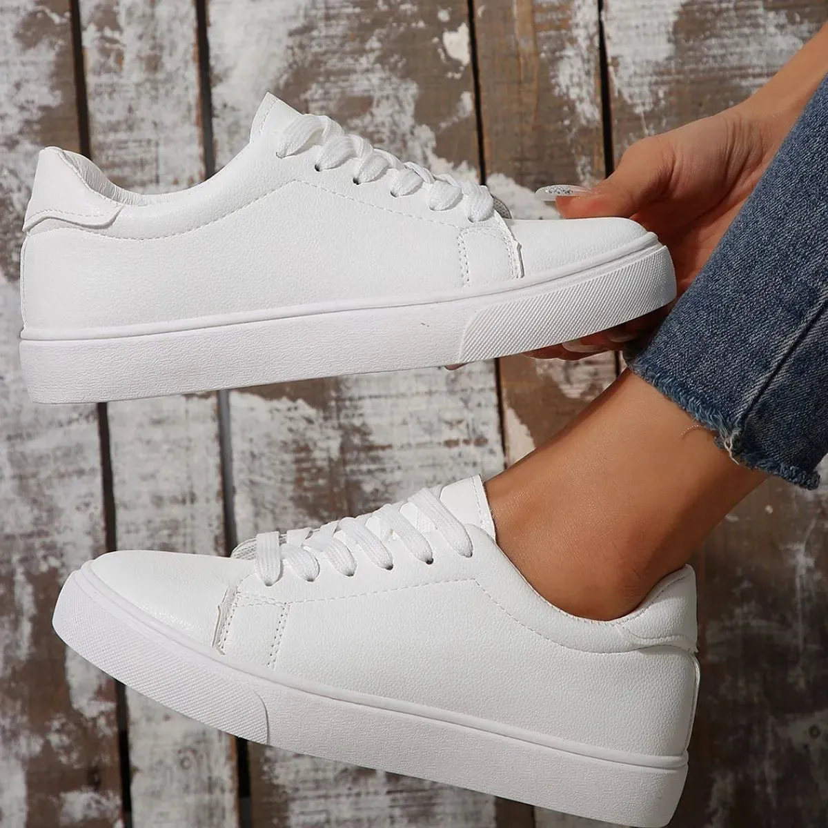 Round Toe Platform Sneakers