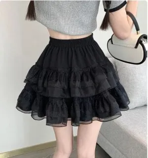 Ruffle Flare Y2K Mini Skirt