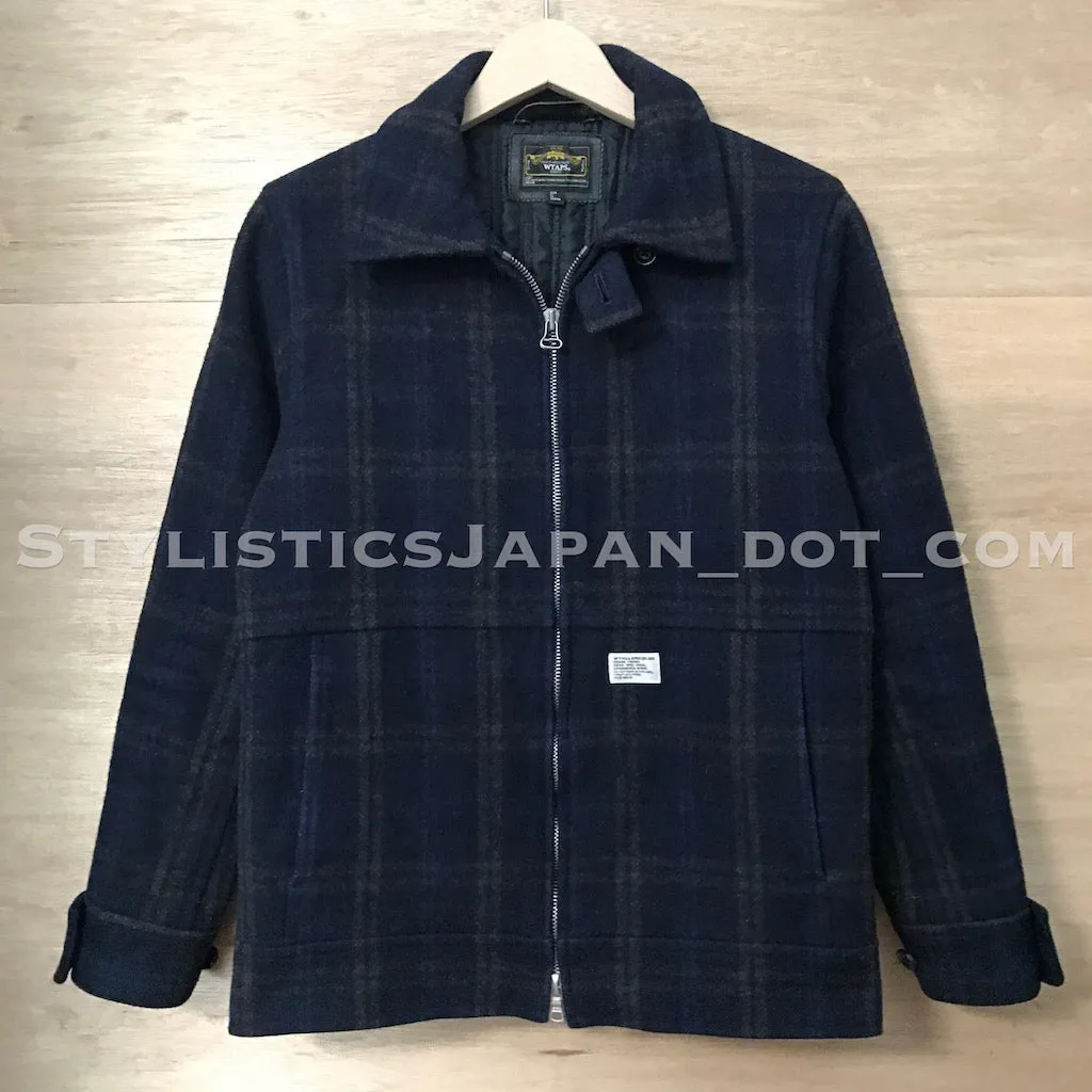[S] WTaps Melton Wool Grease Jacket Navy