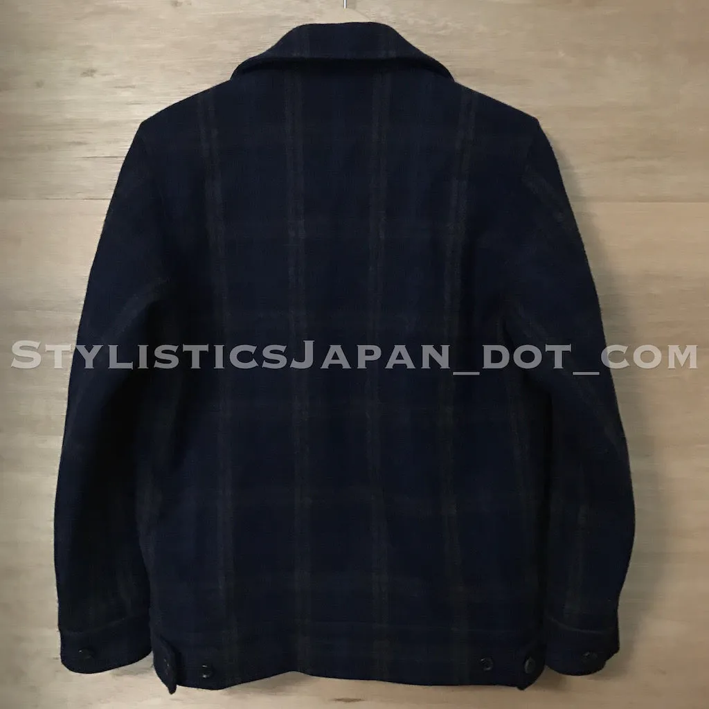 [S] WTaps Melton Wool Grease Jacket Navy