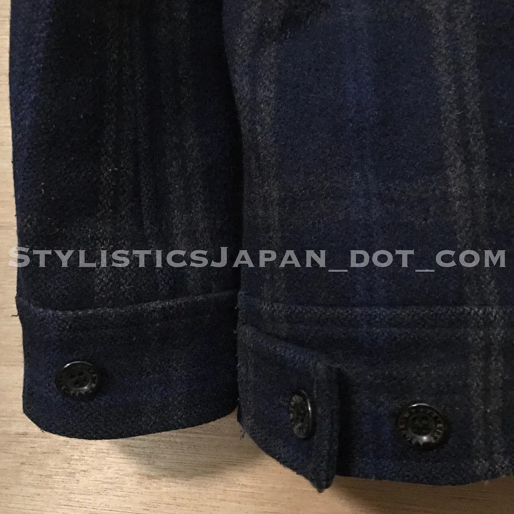 [S] WTaps Melton Wool Grease Jacket Navy