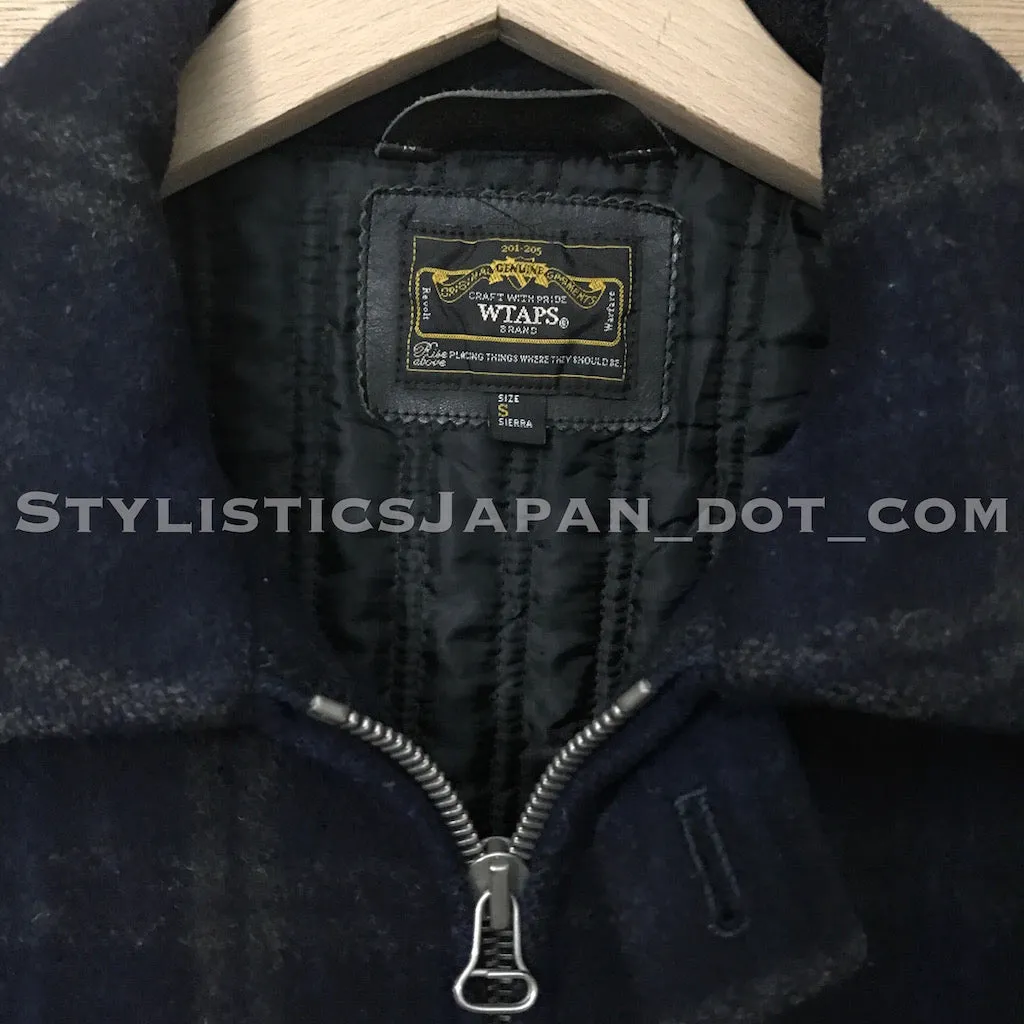 [S] WTaps Melton Wool Grease Jacket Navy