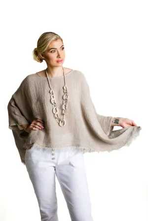 Sapphire Linen Top in Mocha