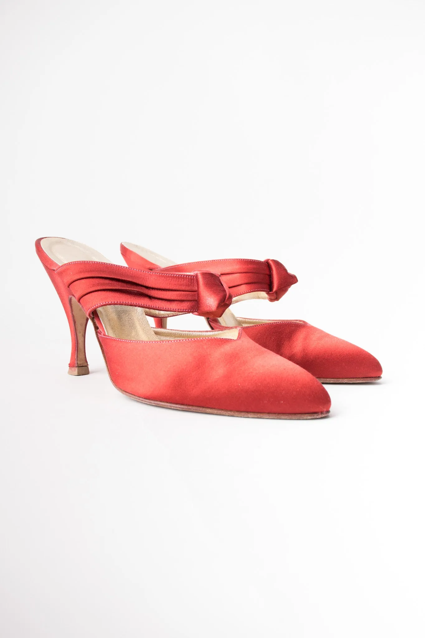 Satin Knot Mules