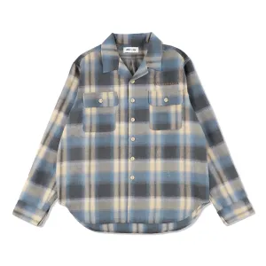 SDT Flannel Open Collar Shirt WDS-O-CLC-24-Q1-SH-01 Blue