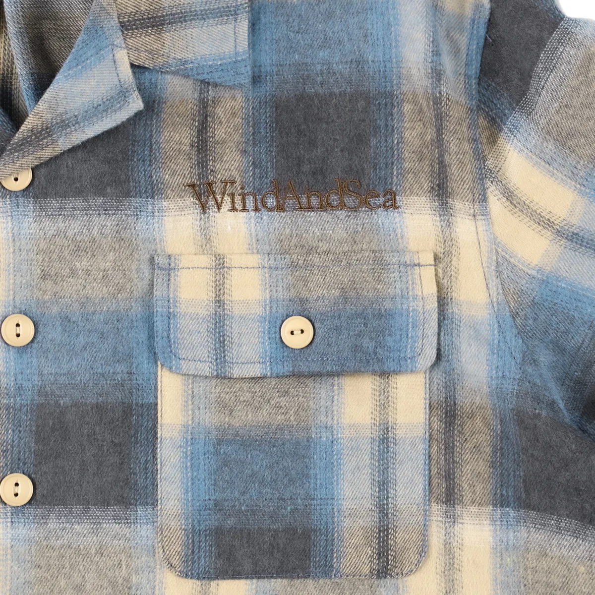 SDT Flannel Open Collar Shirt WDS-O-CLC-24-Q1-SH-01 Blue