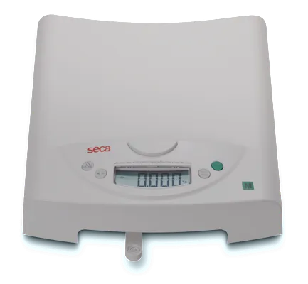 Seca 385 - 2-in-1: Digital class III lightweight & portable baby scale & flat scale for toddlers with high capacity - Approved by the Child Growth Foundation