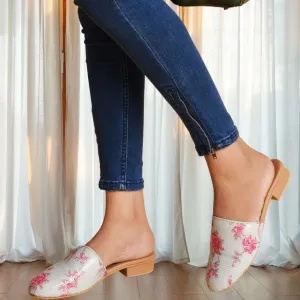 Sequins Abstract  Floral Mules