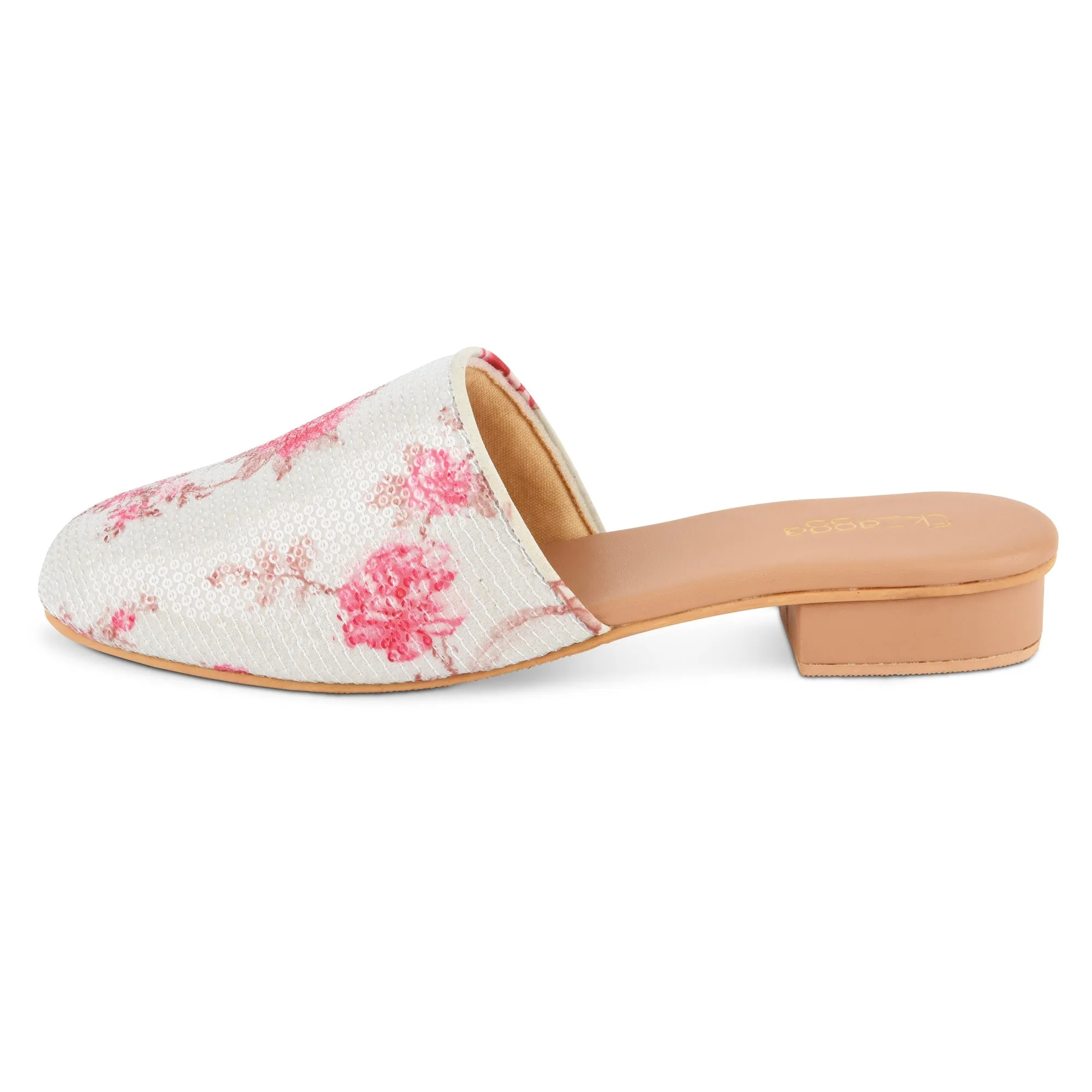 Sequins Abstract  Floral Mules