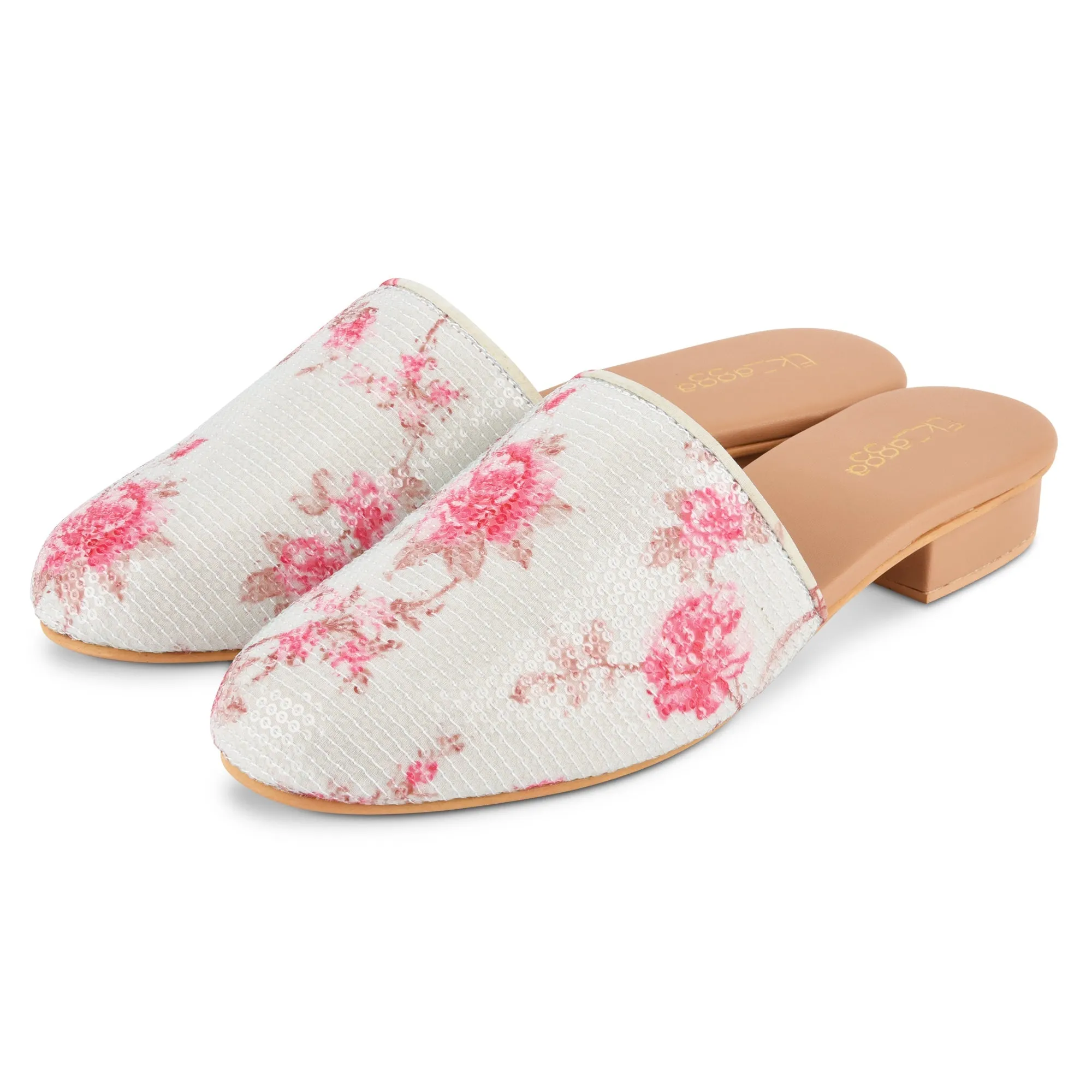 Sequins Abstract  Floral Mules