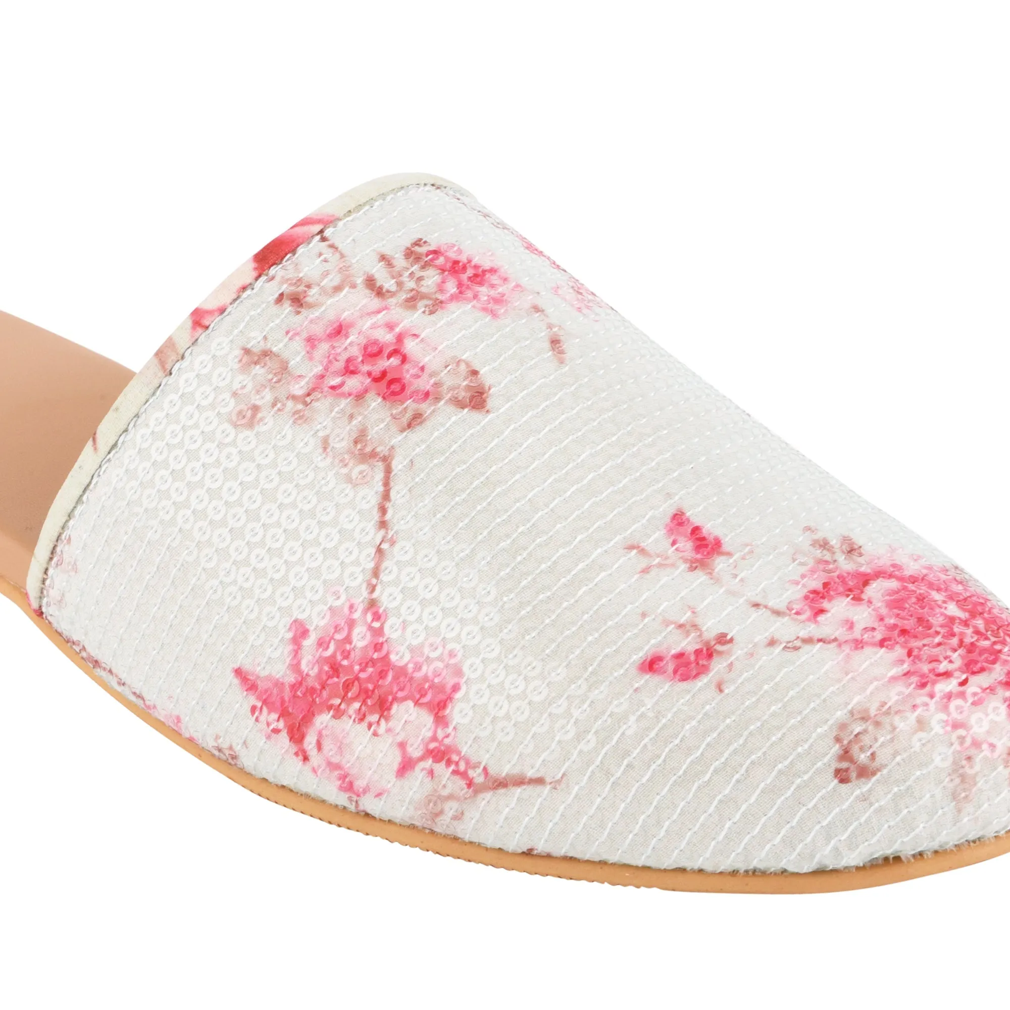 Sequins Abstract  Floral Mules