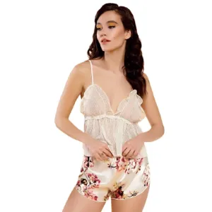 Sexy Nightwear Ladies Top and Shorts Set Women Sleepwear Ladies Short Night Dress