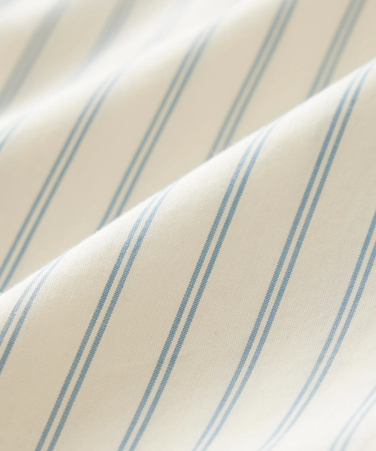 Short-Sleeve Striped Pocket Shirt in White