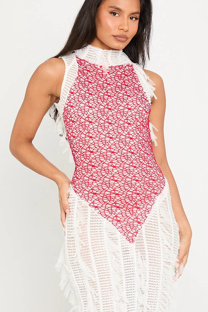 Sleeveless Crochet Overlay Jumpsuit | Boho & Chic | Effortless Elegance