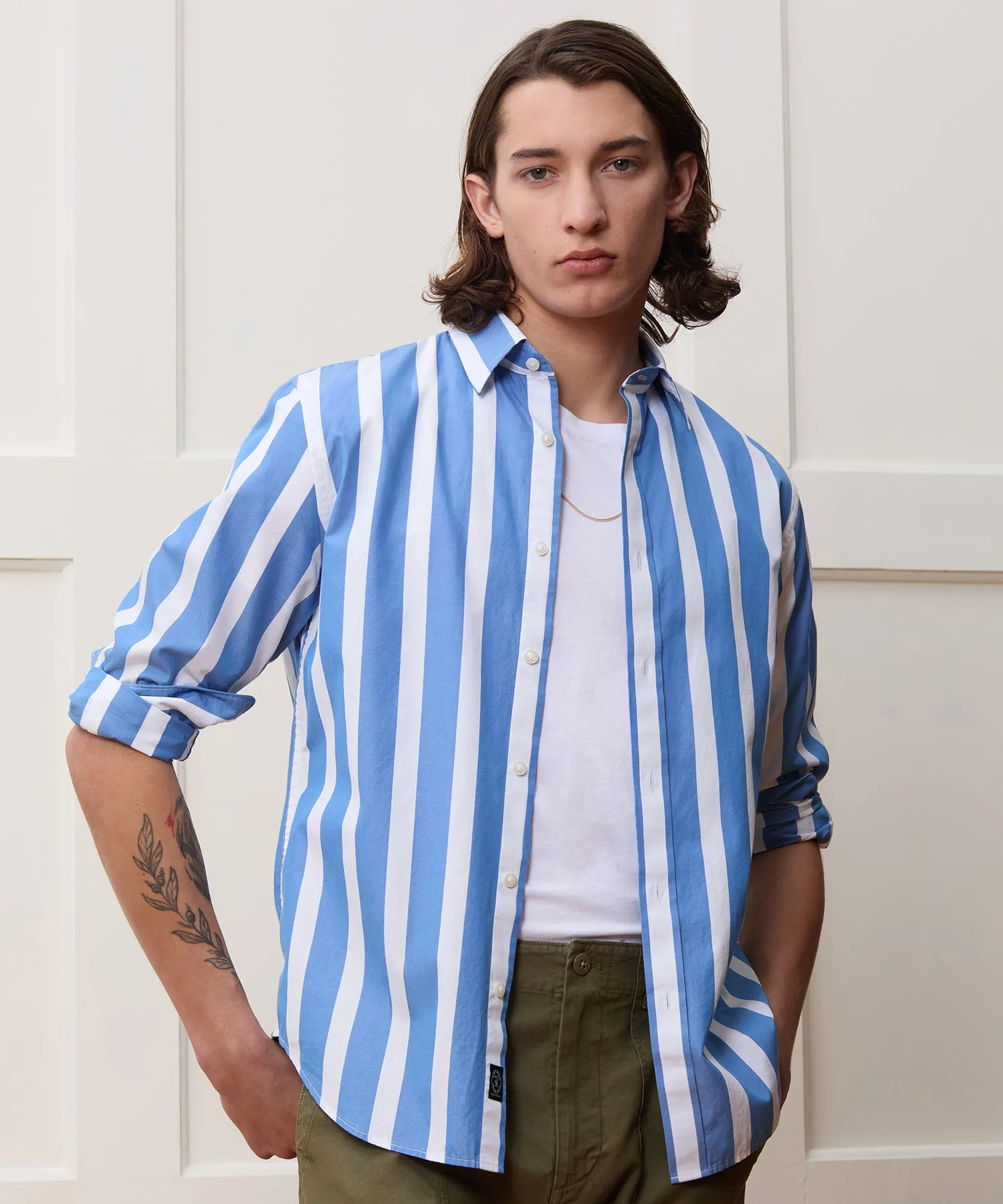 Slim Fit Poplin Sport Shirt