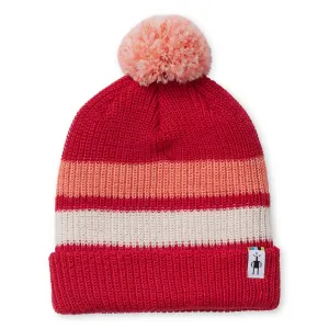 Smartwool Pomegranate Stripe Pom Beanie
