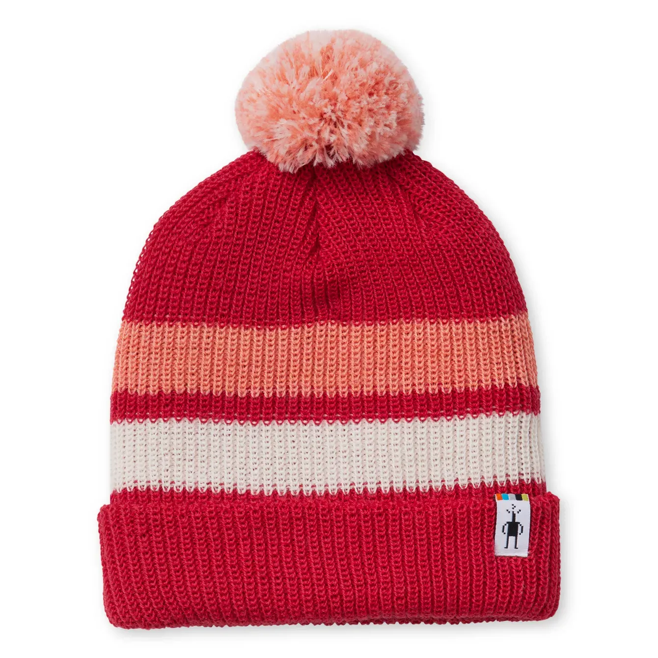 Smartwool Pomegranate Stripe Pom Beanie