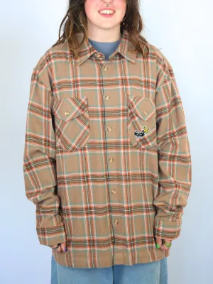 Snack Skateboards - Blackbird - Button Up Flannel Shirt - Large Last