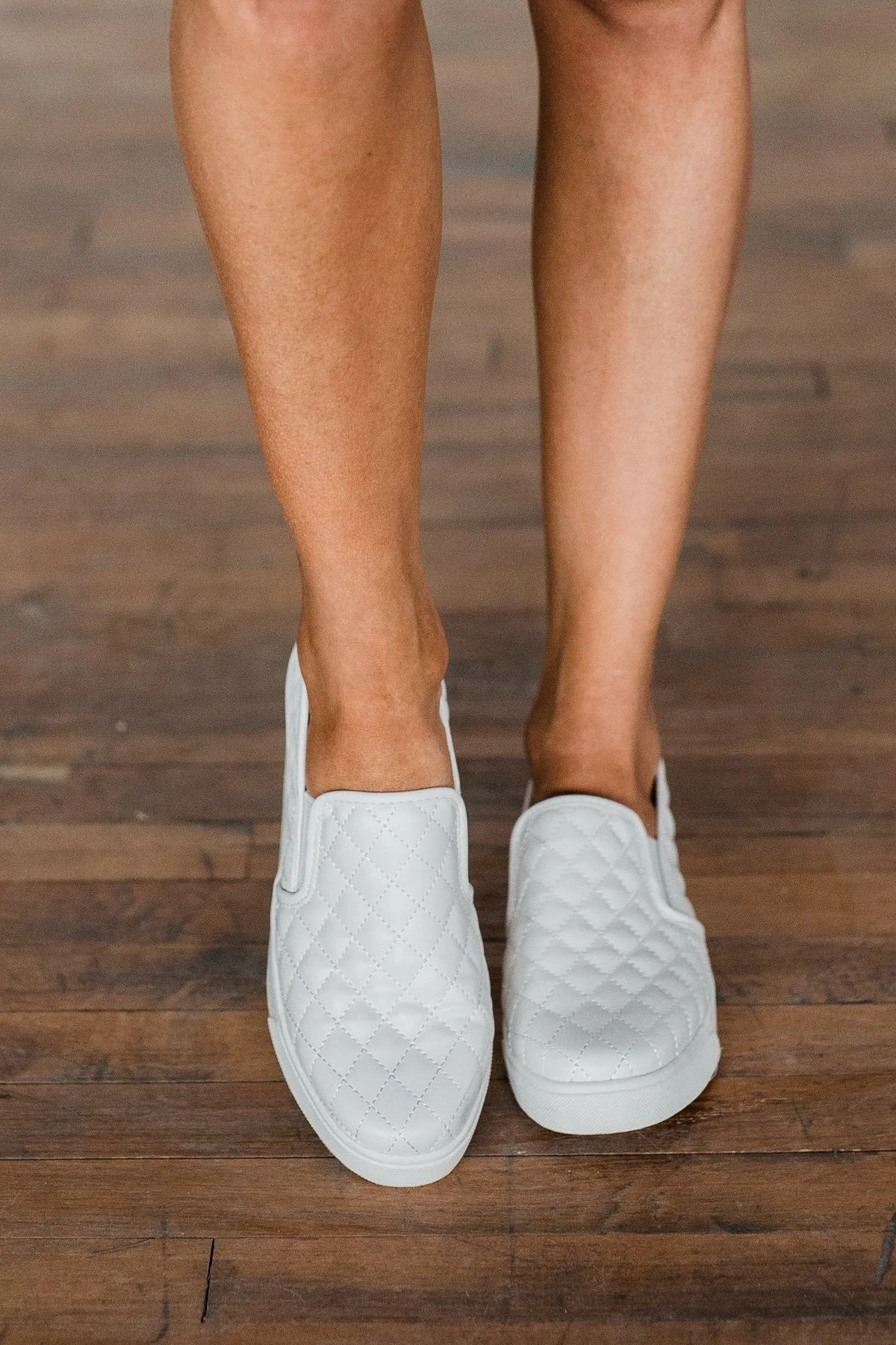 Soda Alone Slip On Sneakers- White