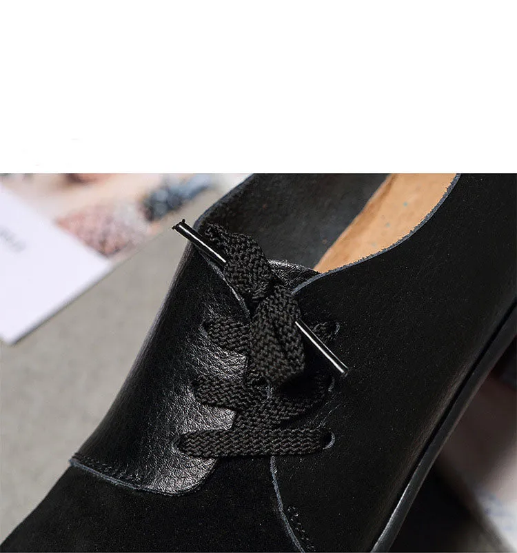 Spring Set Foot Mother Shoes Printing Peas Shoes Nurse Shoes Leather Casual Shoes Women