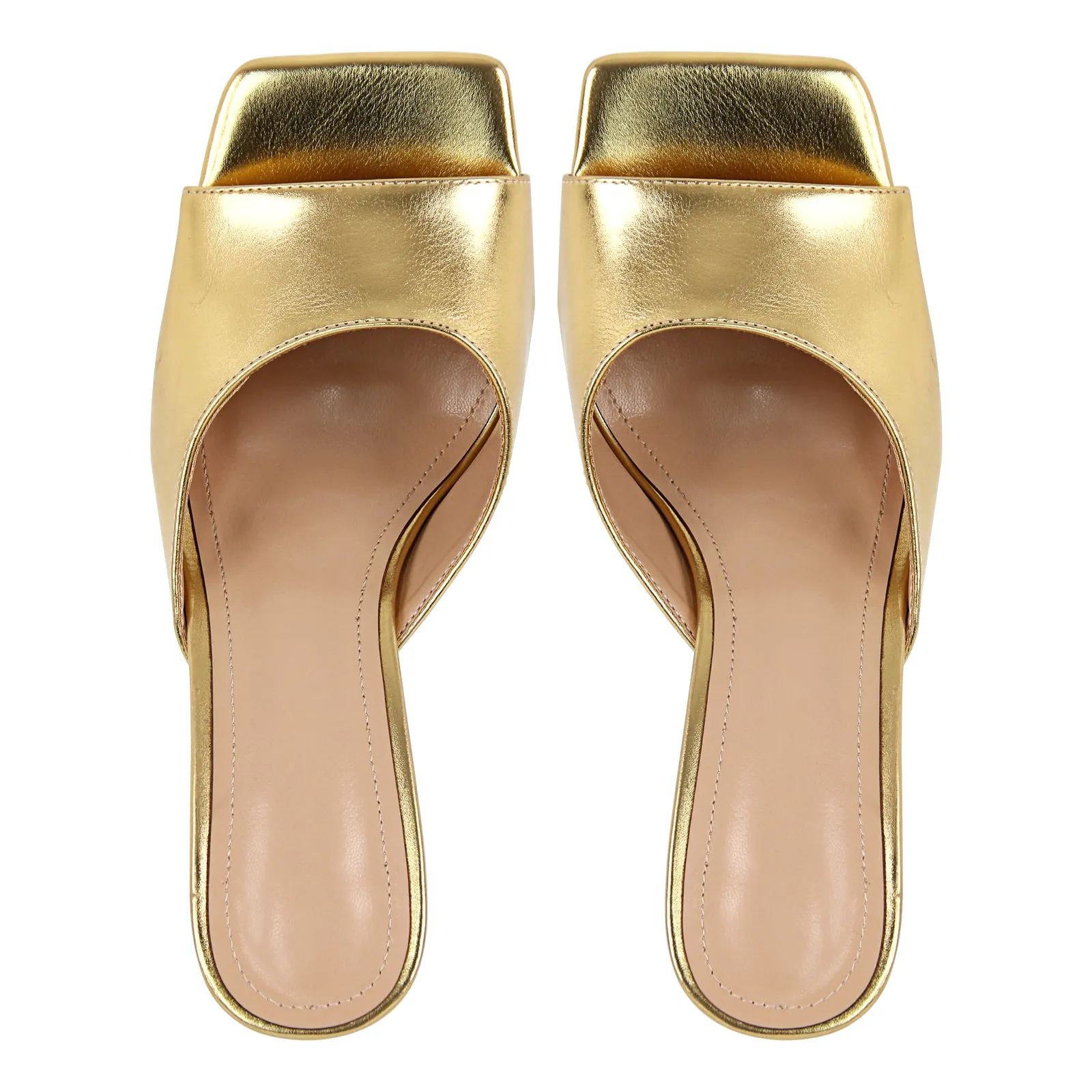 Square Toe Stiletto Sandals Mules