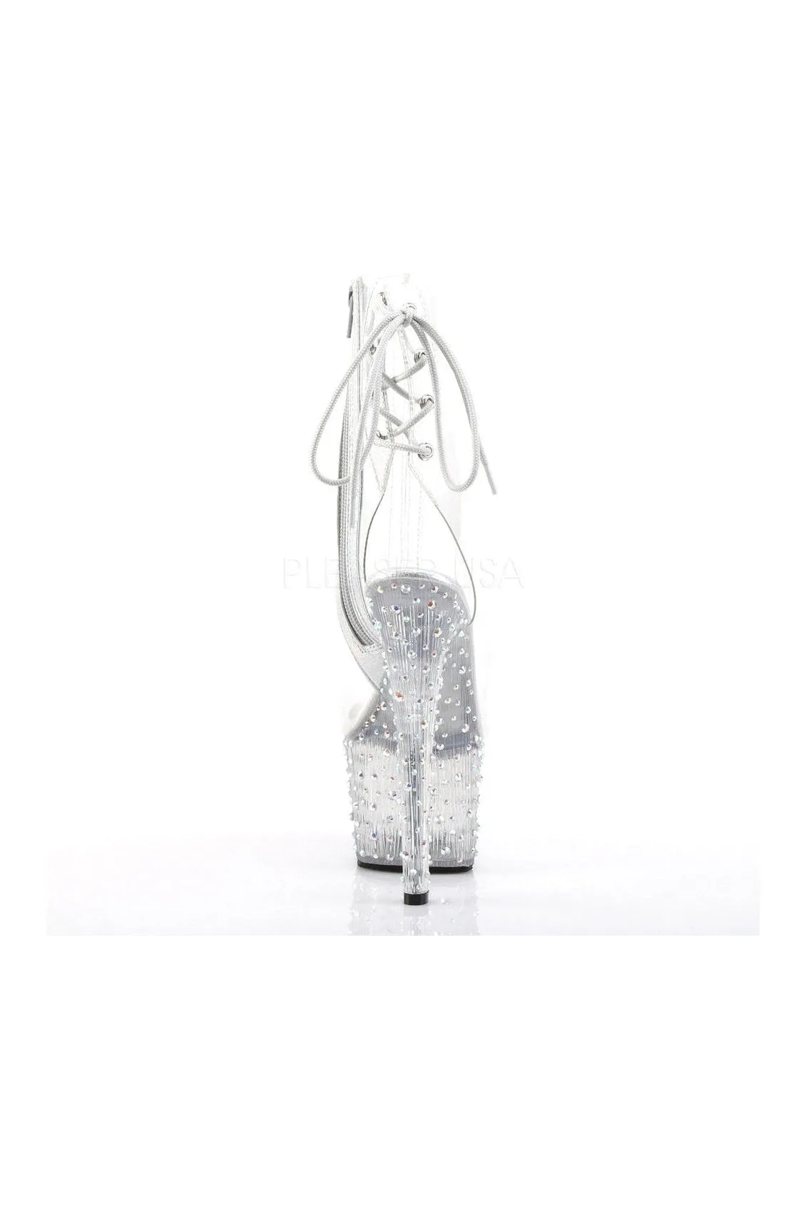 STARDANCE-1018C-7 Platform Boot  | Clear Vinyl