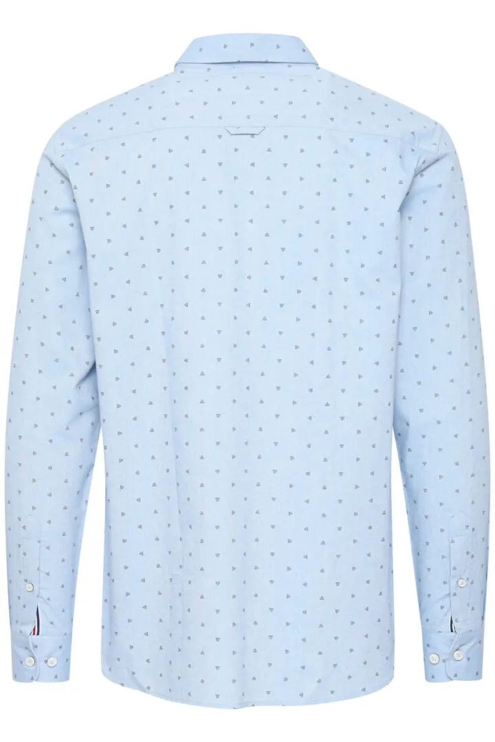 Steven Oxford Dot Shirt | Silver Lake Blue