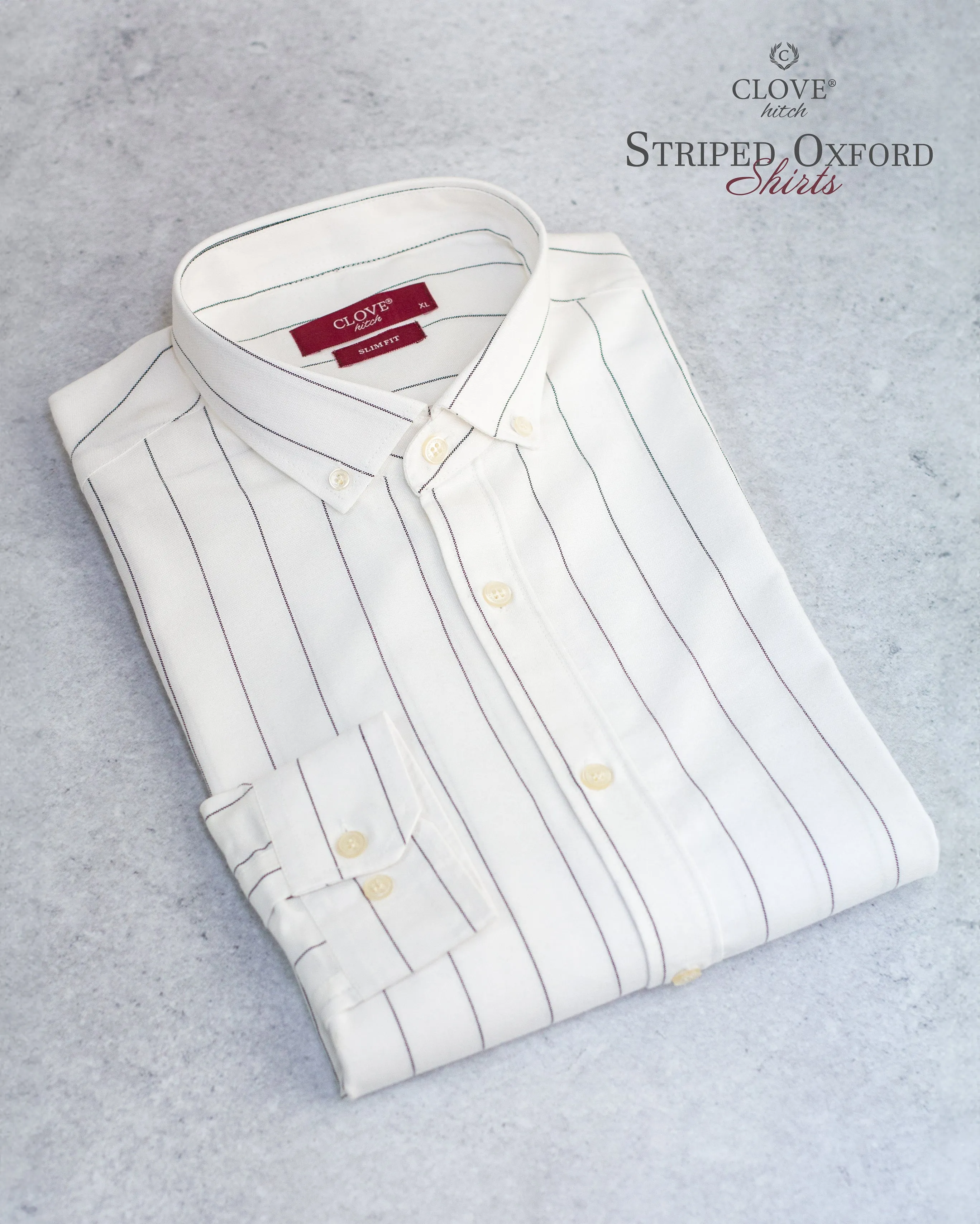 Striped Oxford Shirt - White