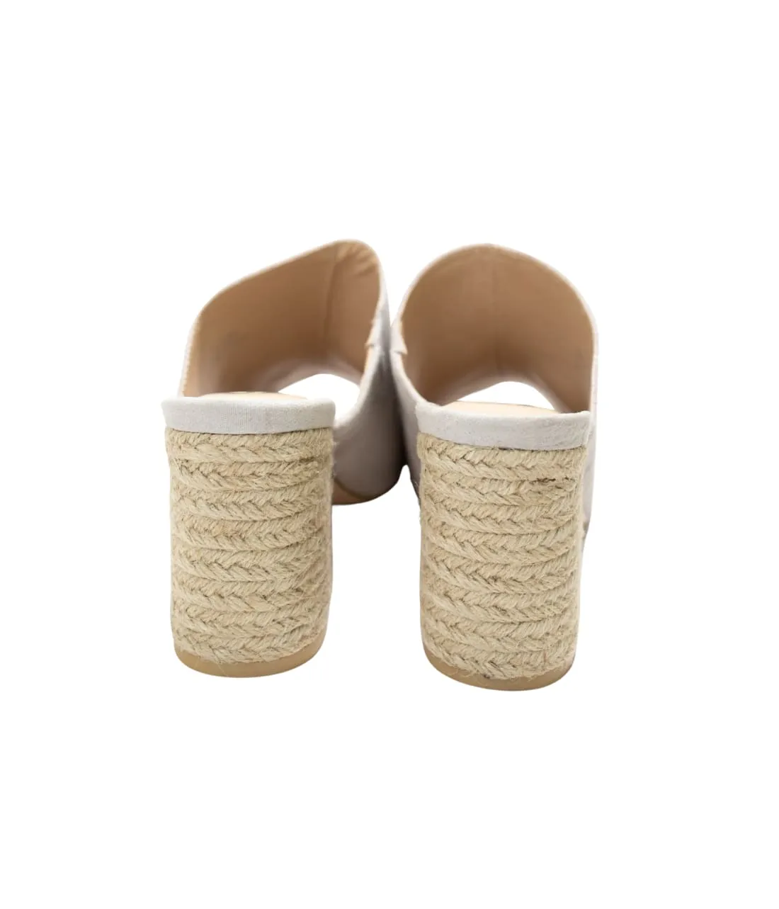 Suede Open Toe Mules in Iced Grey