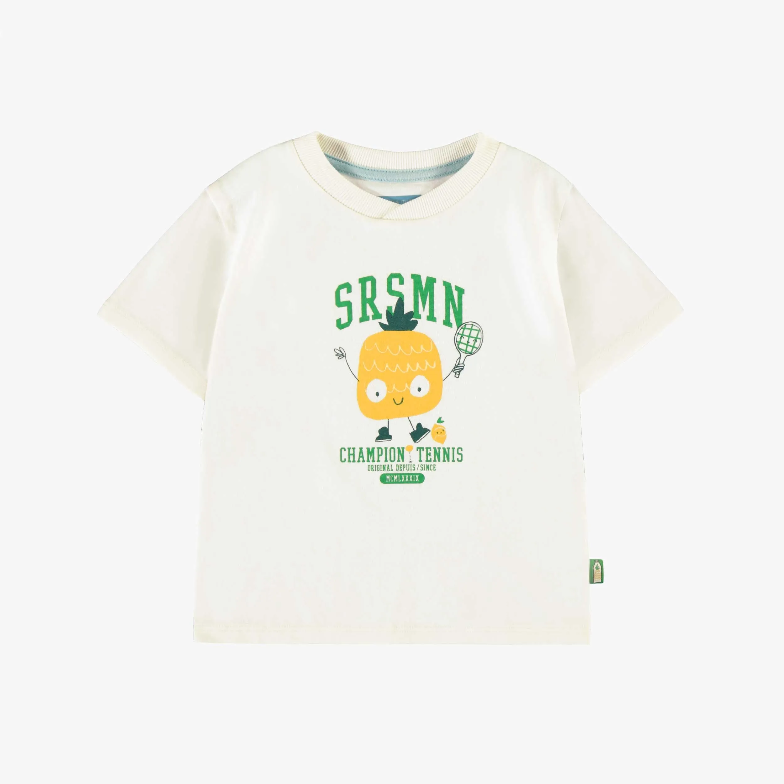 T-shirt crème avec illustration, bébé || Cream T-shirt with illustration, baby
