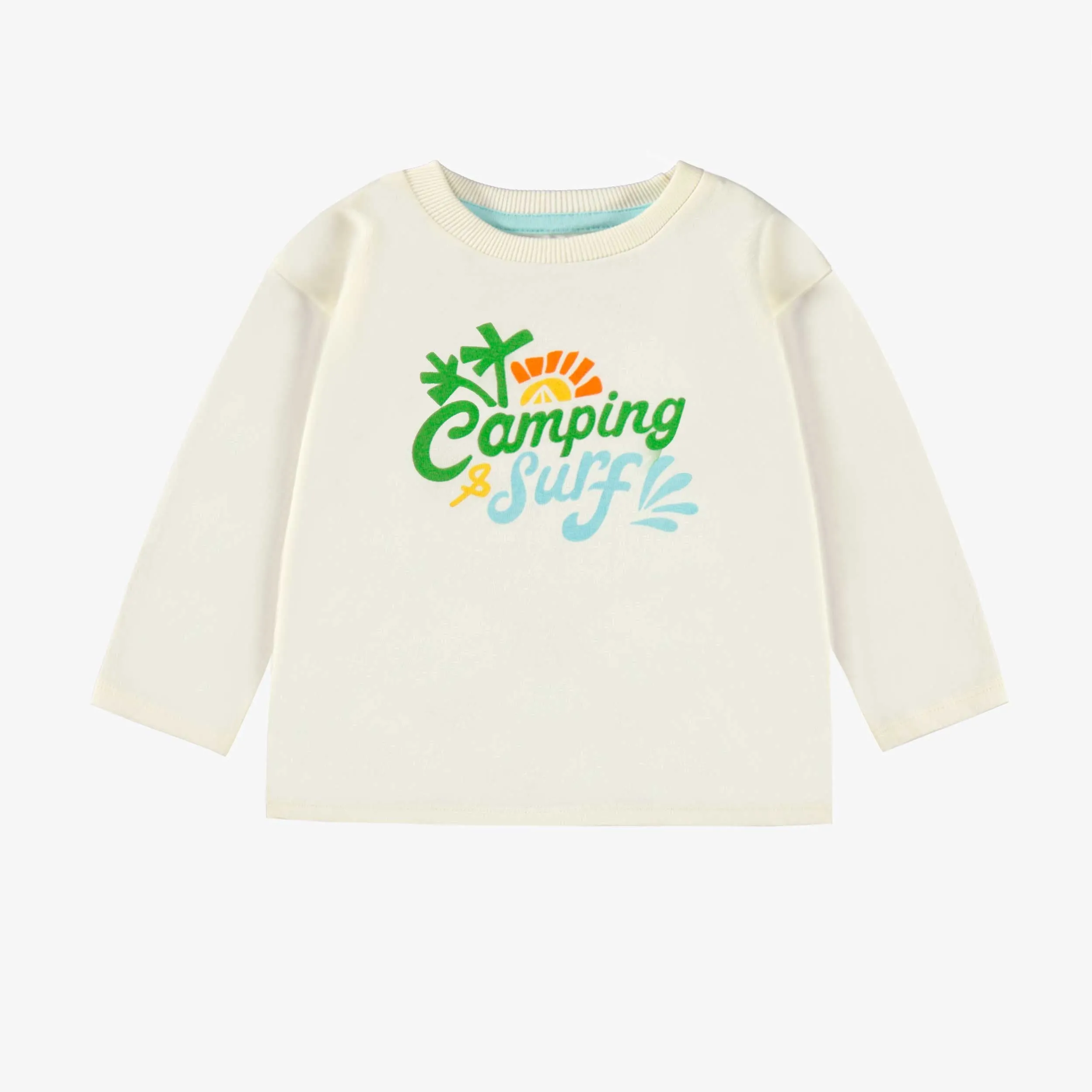 T-shirt crème en jersey avec illustration, bébé || Cream T-shirt in jersey with illustration, baby