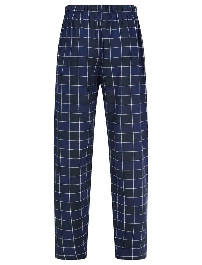 Tayos Checked Lounge Pants Ocean Blue