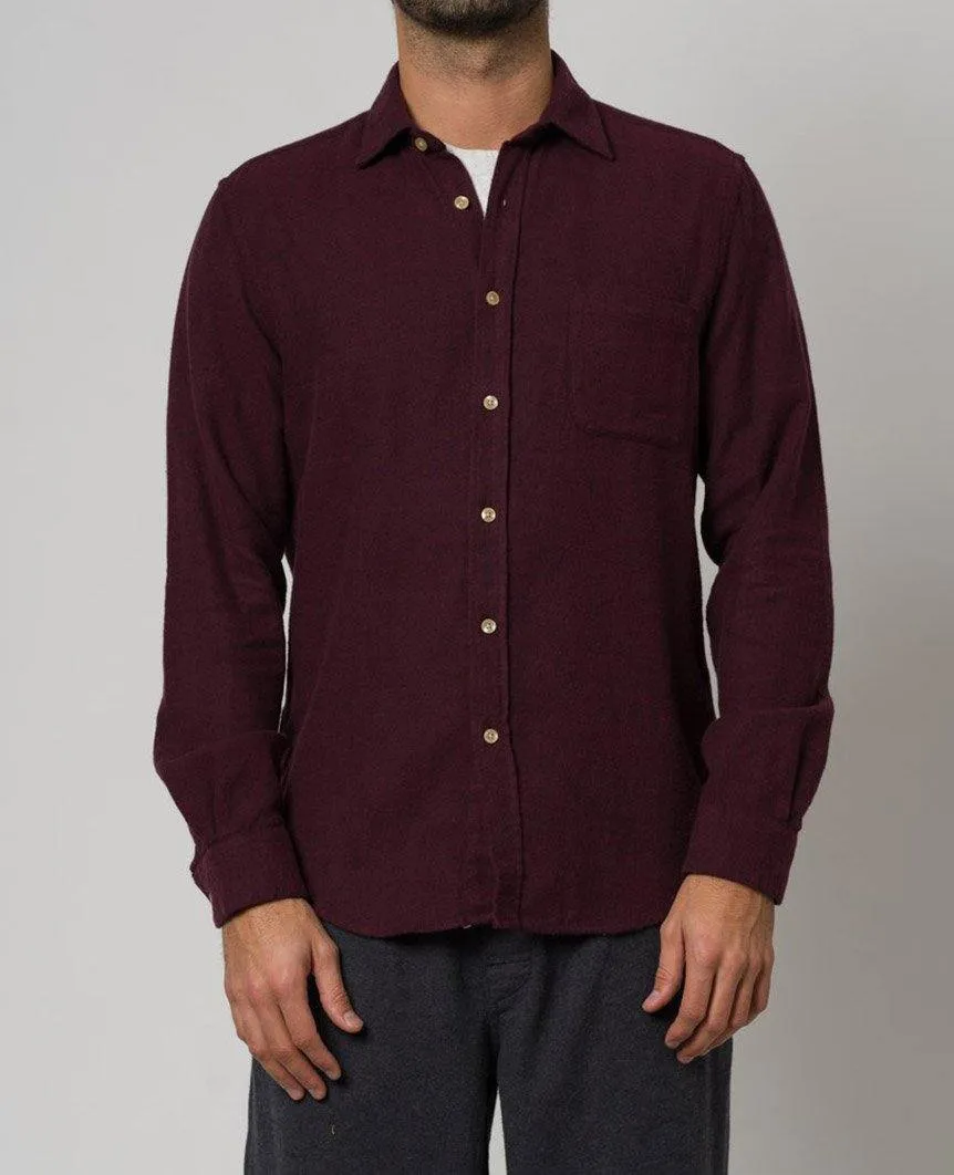 Teca Bordeaux Long Sleeve Buttondown Shirt