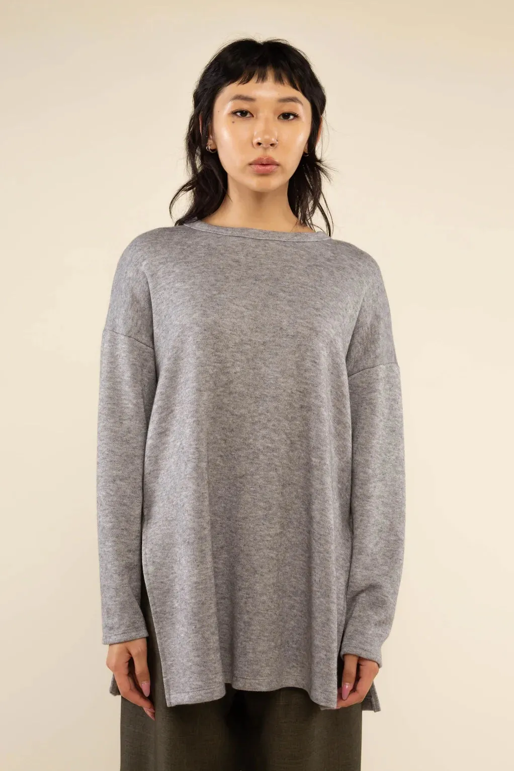 The Gia Tunic Top by NLT - Grey - PLUS