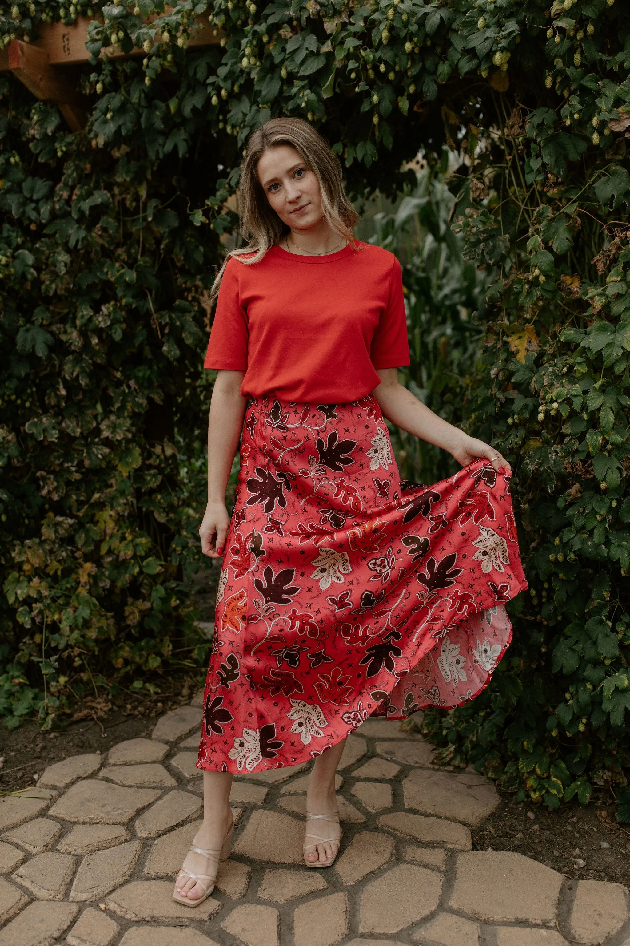 The Ratana T-Shirt by Part Two - Ruby - PLUS