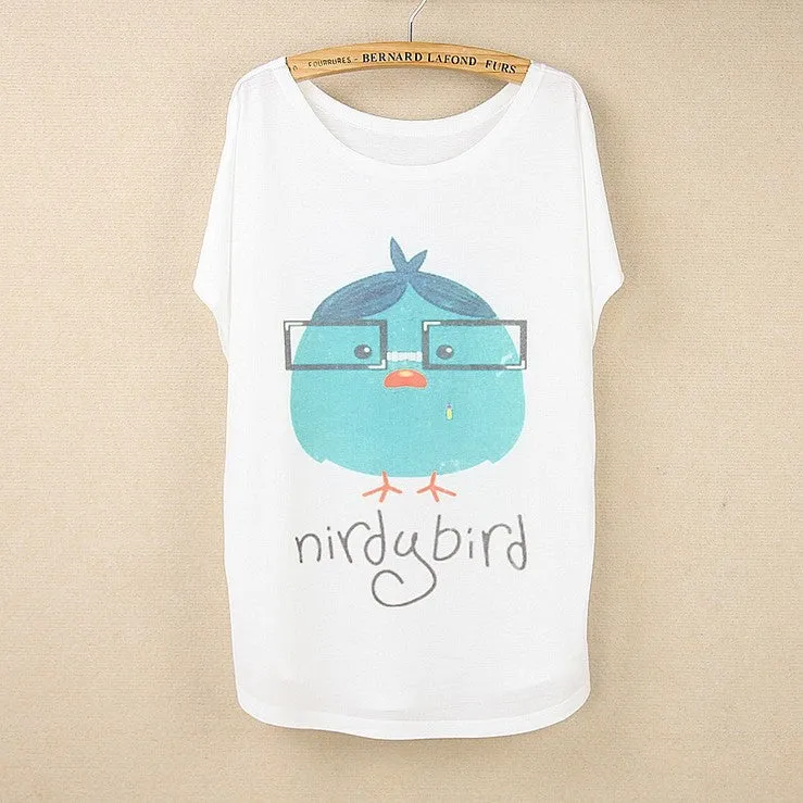 Thin Plus Size Batwing Sleeve T-Shirt