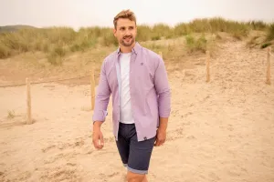 Tide Mens Oxford Shirt - Grape Chambray