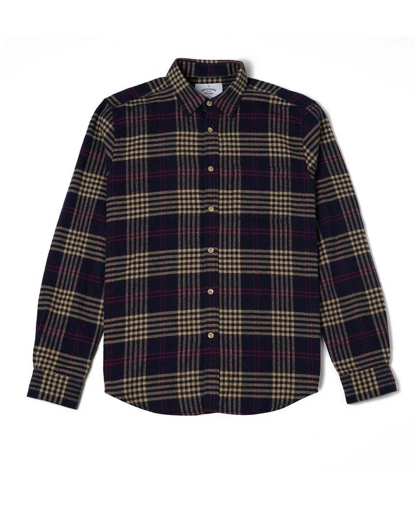 Tomar Navy Long Sleeve Buttondown Shirt