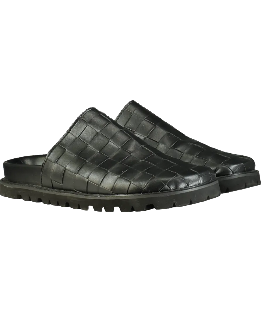 Topshop Black Beau Woven Mules UK 5 EU 38 👠