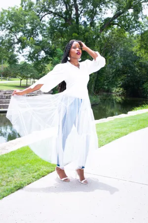 Tulle Shirt Dress