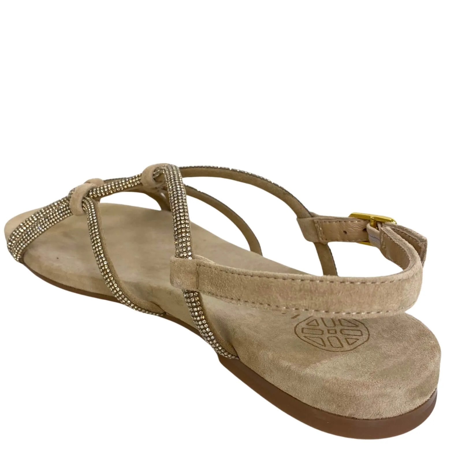 Unisa Cooper Nude Sparkle Flat Sandals