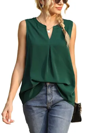 V Neck Sleeveless Cotton Tank Top