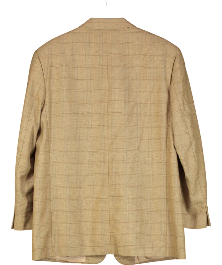 Van Tilberg Brown Checked Wool Blend Jacket UK L/XL