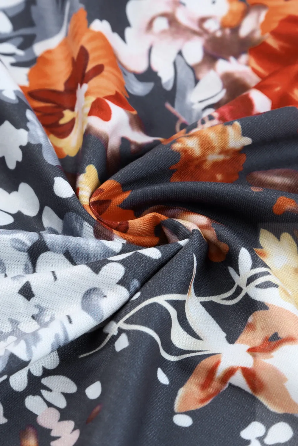 Vintage Floral Flutter Sleeve Plus Top