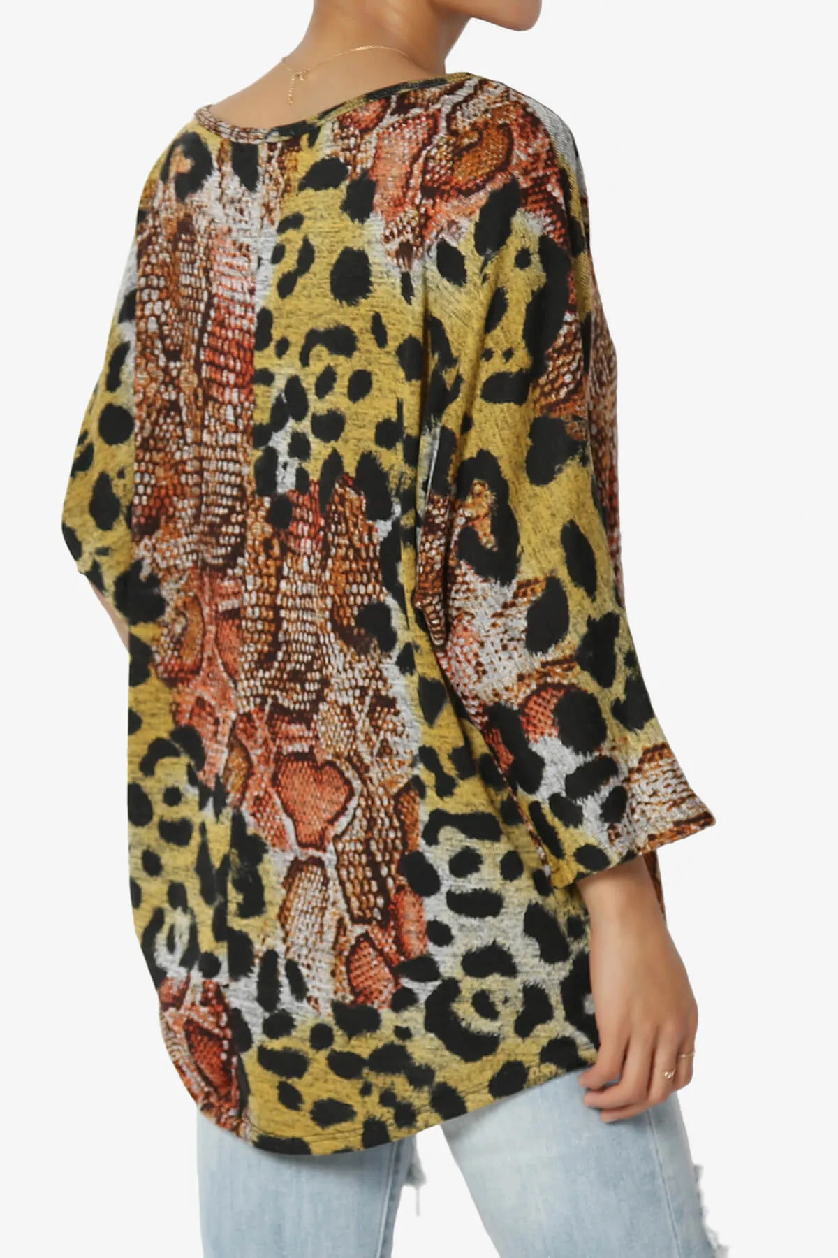 Wanda Printed Dolman Sleeve Top PLUS